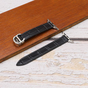 Bandas De Relojes para <span class=keywords><strong>Apple</strong></span> Watch <span class=keywords><strong>Ultra</strong></span> 2 Series 10 Bandas 46mm 42mm 49mm Pulsera delgada de cuero genuino para Iwatch <span class=keywords><strong>ultra</strong></span> Strap - Product Image 6