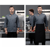 Veste de chef en coton légère, design moderne personnalisé, pour hôtel, restaurant, bar, fabricant professionnel, uniforme de cuisine.