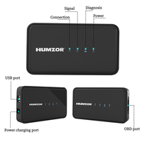 Humzor NS906 Schwerlast-LKW 2-in-1-Diagnosewerkzeug Hochwertiger 12-V-24-V-Diesel-OBD2-Autoscanner 2.4G WiFi 18 Sprachen Kunststoff
