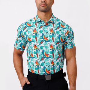 Chemise de golf décontractée vintage pour homme, tissu extensible de haute qualité à séchage rapide, design imprimé, fabriquée aux États-Unis - Product Image 3