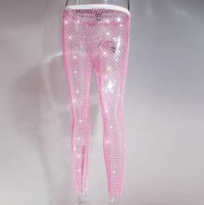 <span class=keywords><strong>Pantalon</strong></span> en résille à paillettes Ecowalson, <span class=keywords><strong>strass</strong></span>, tenue de soirée de club d'été, <span class=keywords><strong>pantalon</strong></span> <span class=keywords><strong>transparent</strong></span> pour soirée de plage - Product Image 6