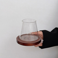 Gobelets en verre transparent coniques simples, sans texture supplémentaire, fournitures pratiques pour la cuisine, pour tous types de boissons froides aux fruits, au lait
