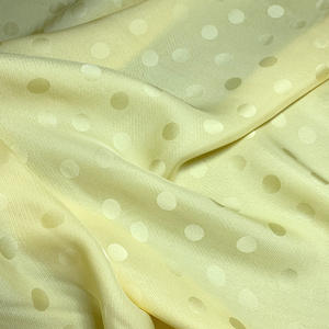 高級100%桑絹ジャカード生地　水玉模様サテン　カジュアルウェア・ホームテキスタイル用　織りウェフト　光沢サテンロール　通気性あり - Product Image 6