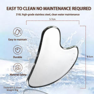 Alat Facial Gua Sha baja tahan karat,  logam kelas atas untuk pijat wajah leher tubuh dan Profesional Perawatan Kulit - Product Image 3
