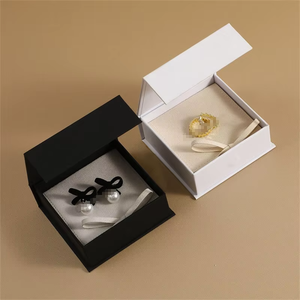 Custom Logo 9*9 Square Cardboard Jewelry <b>Box</b> Microfiber Pouch Luxurious Stone Design Magnetic Flip Gift <b>Box</b> for Rings Bracelets - Product Image 6