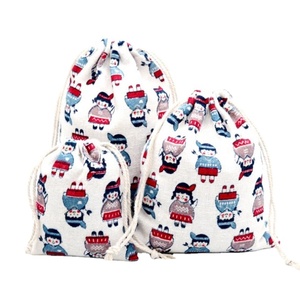 Customizable Logo Organic Cotton Drawstring <b>Bags</b> for Coffee <b>Beans</b> White Recyclable Washed Friendly Pouches for Shopping Packing - Product Image 1
