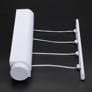 <span class=keywords><strong>Tendedero</strong></span> Retráctil de Pared, Cuerda de Nailon para Lavandería, para Baño, Balcón, Hotel, Línea de Secado Interior con Soporte Adhesivo - Product Image 6