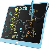 Tablette d'écriture et de dessin LCD de 16 pouces, effaçable, réutilisable, jouet éducatif électronique à piles pour les garçons et les filles de 3 à 6 ans
