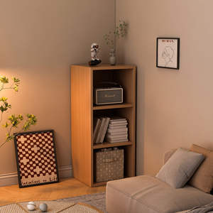 멜라민 저렴한 핫 셀링 <span class=keywords><strong>4</strong></span> 계층 코너 북 홈 코너 사용을위한 흰색 선반 유닛 - Product Image 1