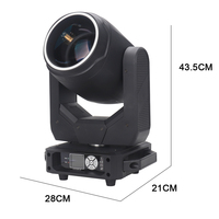 Projecteur à double tête mobile Beam 250W avec bande LED, indice de protection IP33, contrôle sonore, lumière du jour 5000K pour discothèques, soirées DJ, bars