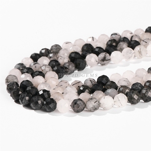 Joyería Jingde, Accesorios de Joyería con Pasador de Pelo Negro Natural de 96 Caras, Cuentas Redondas de Cristal Trenzadas al por Mayor - Product Image 2