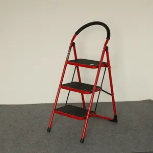 Anti-slip Sturdy Foldable Household 2 3 4 5 Steps Ladder Folding Household Steel Ladder with Handgrip