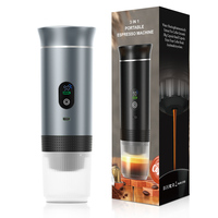 Machine à café électrique portable à écran LED, alimentée par batterie/USB, machine à expresso intelligente avec indicateur de progression pour utilisation en camping-car/voiture