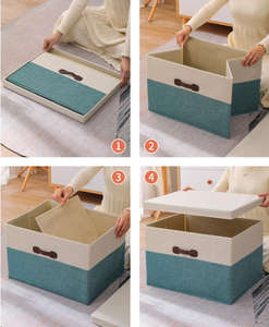 <b>Large</b> Capacity Fabric Storage Box Household Wardrobe Storage <b>Bins</b> Used in Kitchen Bedroom - Product Image 6