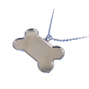 Placa de Identificación para Mascotas en Forma de Hueso, de Aleación de Zinc, Níquel Brillante, Accesorio Personalizado para Collar de Perro - Product Image 5