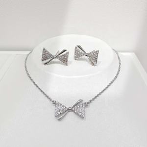 factory price 925 silver flower zirconia fashion <b>earring</b> <b>and</b> <b>necklace</b> <b>set</b> diy bridal <b>pearl</b> 14k gold plating women jewelry <b>sets</b> - Product Image 5