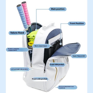 Bolsa de Raqueta de Tenis Profesional Personalizada de Nailon, Impermeable, Antirrobo, Mochila de Bádminton para Deportes de Hombre y Mujer, de Lona - Product Image 2