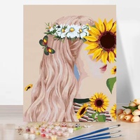 Peinture par numéros DIY en promotion, toile peinte à la main, art décoratif mural, photo personnalisée