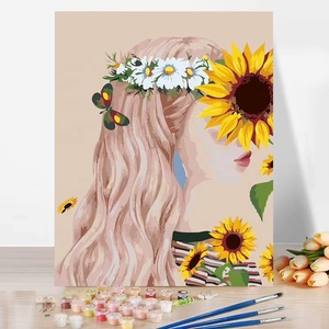 Peinture par numéros DIY en promotion, toile peinte à la main, art décoratif mural, photo personnalisée - Product Image 1