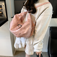 Sac à bandoulière en cuir PU pour filles, fourre-tout vintage pour femmes, sacs à dos à bandoulière et sangle réglable