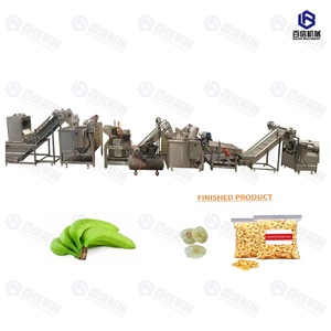 Línea completa de producción de patatas fritas de plátano Línea de producción de aperitivos de plátano Chips de plátano Línea para freír patatas fritas - Product Image 2