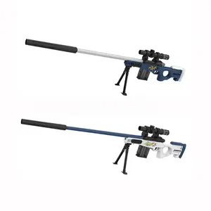 2023 야외 전투 시뮬레이션 저격 총 장거리 거품 부드러운 총알 공기 슈팅 게임 수동 AWM 젤 건 어린이 장난감 총