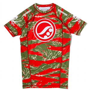 Shoyorol NBHD Rashguard Premium MMA BJJ à manches courtes camouflage séchage rapide anti-UV Spandex Polyester - Product Image 3