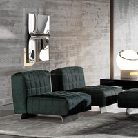 Canapé modulaire en métal de style italien, design de luxe léger, une place, fauteuil individuel, pour halls d'hôtel, clubs, salles d'exposition, ventes