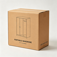 Boîte d'emballage pour armoire portable, impression personnalisée, carton ondulé robuste, boîte d'expédition pour meubles