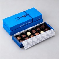 Conception personnalisée de boîte d'emballage cadeau alimentaire boîte d'emballage chocolat truffe boîte de bonbons chocolat avec séparateur