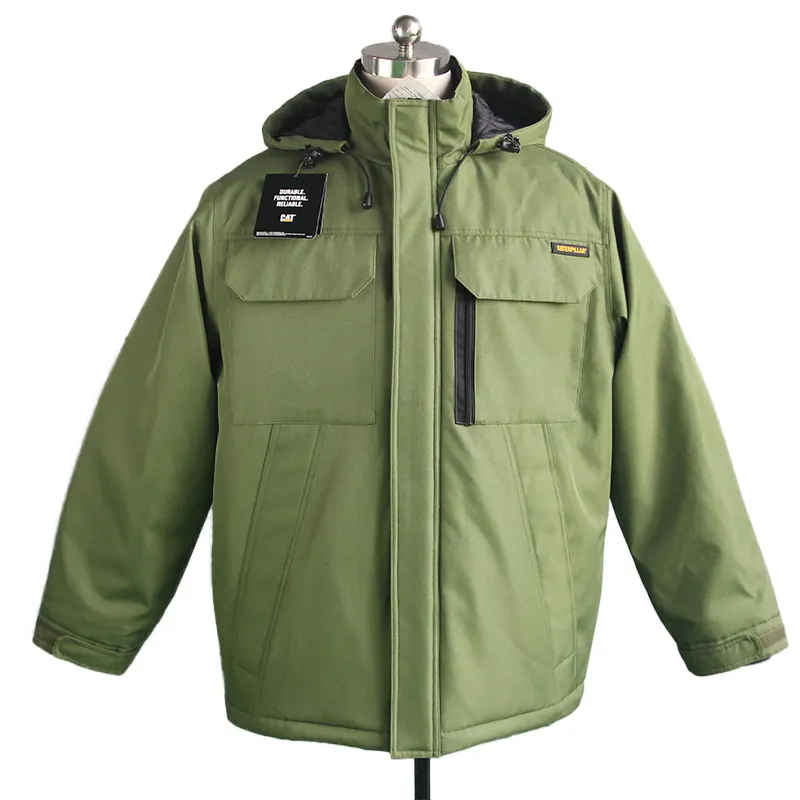 Оптовая продажа Высококачественная уличная полиэфирная оксфордская куртка на заказ Новый дизайн стеганая теплая куртка для уличной и рабочей одежды