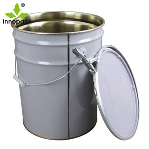 Seau métallique de 18 L avec couvercle, capacité 18 kg, en fer blanc de qualité alimentaire, impression personnalisée, vente directe usine - Product Image 1