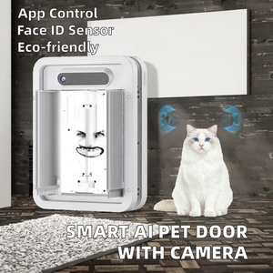Porte pour animaux de compagnie intelligente et écologique avec caméra, vente en gros |   Porte pour chat contrôlée par application avec <span class=keywords><strong>reconnaissance</strong></span> faciale pour usage domestique - Product Image 2