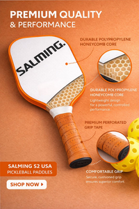 ไม้พายพิคเคิลบอล Salming S2 มาพร้อมโครงไฟเบอร์กลาสแบบไล่ระดับความหนา 16 มม. ที่ทนทาน น้ำหนัก 235 กรัม เหมาะสำหรับผู้เล่นมือใหม่ - Product Image 6