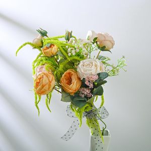 Arche de mariage suspendue en soie <span class=keywords><strong>Amarante</strong></span> 32 pouces, perles vertes, glycine, décoration moderne faite à la main, respectueuse de l'environnement - Product Image 3