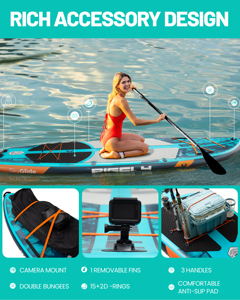Planche <span class=keywords><strong>de</strong></span> paddle gonflable personnalisée OEM en gros pour la pêche et le surf (SUP) - Product Image 6