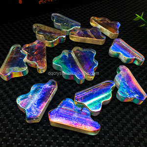 Cristales Naturales al por Mayor, Tallados de Cuarzo Aura Transparente, 45mm, Cuarzo Aura Arcoíris Transparente para Regalo - Product Image 4