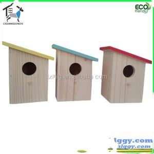 Nichoir à oiseaux en bois de conception naturelle, grand / moyen / petit - Product Image 3