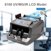 Machine à compter les billets en papier avec écran LCD, compteur de billets multi-devises, détecteur d'argent avec détection UV/MG