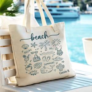 Bolsa de Lona Moderna con Cierre, Bolsa de Mano Reutilizable de Algodón para Damas, Estudiantes, Uso Diario, Identidad de Marca - Product Image 3