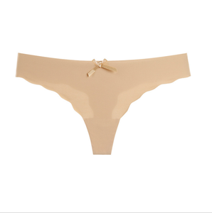 Culottes string sexy en satin de nylon sans couture avec bordure à motif vague pour <span class=keywords><strong>jeunes</strong></span> filles - Product Image 5