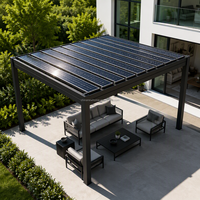 Pergola en aluminium à énergie solaire Jiake avec toit à lames motorisées pour jardin, patio, CE SGS OEM, vente en gros, usine