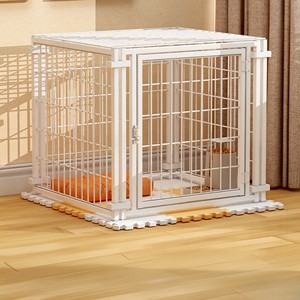 <span class=keywords><strong>Cage</strong></span> pour animaux de compagnie en métal, <span class=keywords><strong>cage</strong></span> à lapins d'intérieur détachable avec rampe, parc de jeu multi-niveaux pour chatons, furets et petits chiots (noir/blanc) - Product Image 4