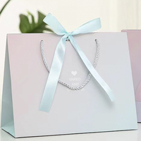 Poignée de ruban de luxe sac à provisions en papier de qualité supérieure fait à la main élégant pochette de transport au détail quantité minimale de commande bas pour bougie artisanat utilisation en gros
