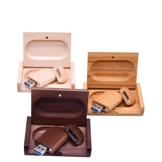 Environmental Protection High-grade Custom Logo Wooden Box USB Flash Drive XHY Xhy1053-4 Class Chip 32GB/64GB Wholesale Gift Box