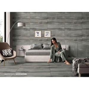 Azulejos de Porcelana Beige Efecto Madera Roble Vistaar 600x1200mm Brillantes para Pisos y Paredes Interiores - Product Image 4
