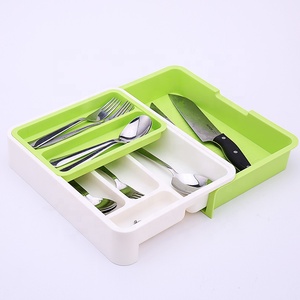 Boîte de rangement moderne en plastique PP - Organisateur de vaisselle multifonctionnel pour la mise en place de la table et le rangement des affaires du bureau - Product Image 5