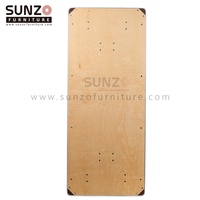 Table de banquet pliante rectangulaire en bois en gros, longue table de buffet pour mariage, fête, hôtel, conférence, événement, mobilier