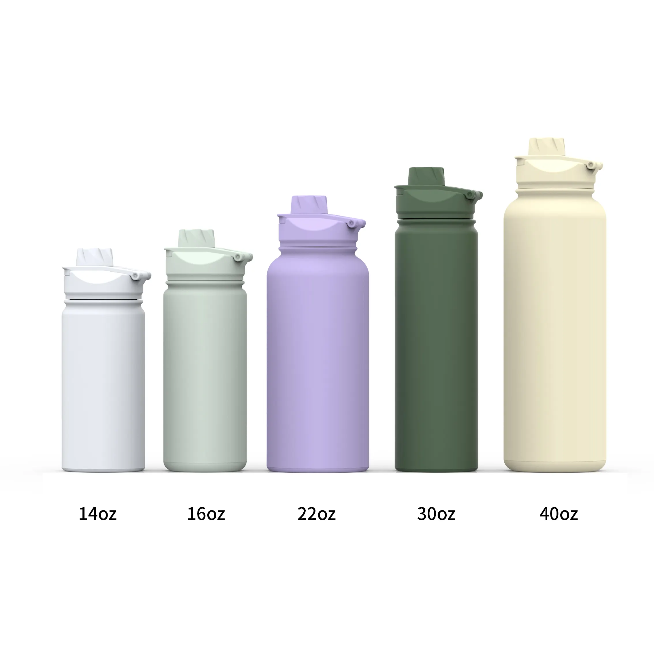 14oz 16oz 22oz 32oz 40oz Stainless Steel Water Bottle Sport Vacuum Bottle Applicable for Boiling Keeping Drink Hot Cold