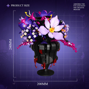 Free Tribe 11012 947 Piezas Serie Flores Violeta Oscuro Bloques de Construcción de Plantas Modelo Juguete Educativo Técnico Regalo Festivo - Product Image 6